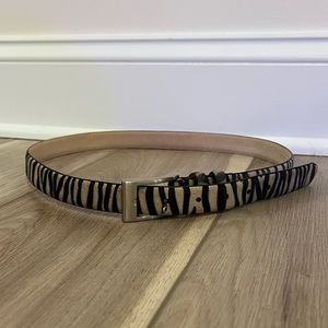 Women’s Genuine Leather Zebra Print Belt